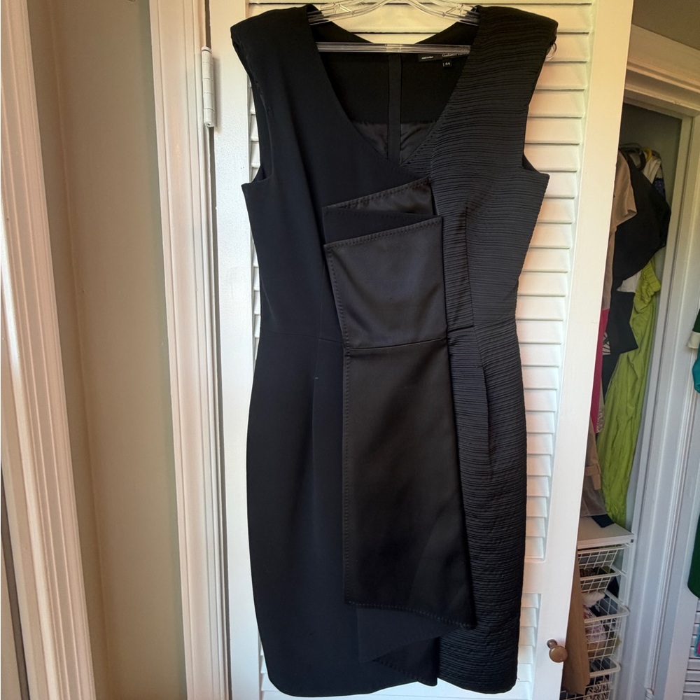 Gianfranco Ferré Black Asymmetrical Sheath Dress